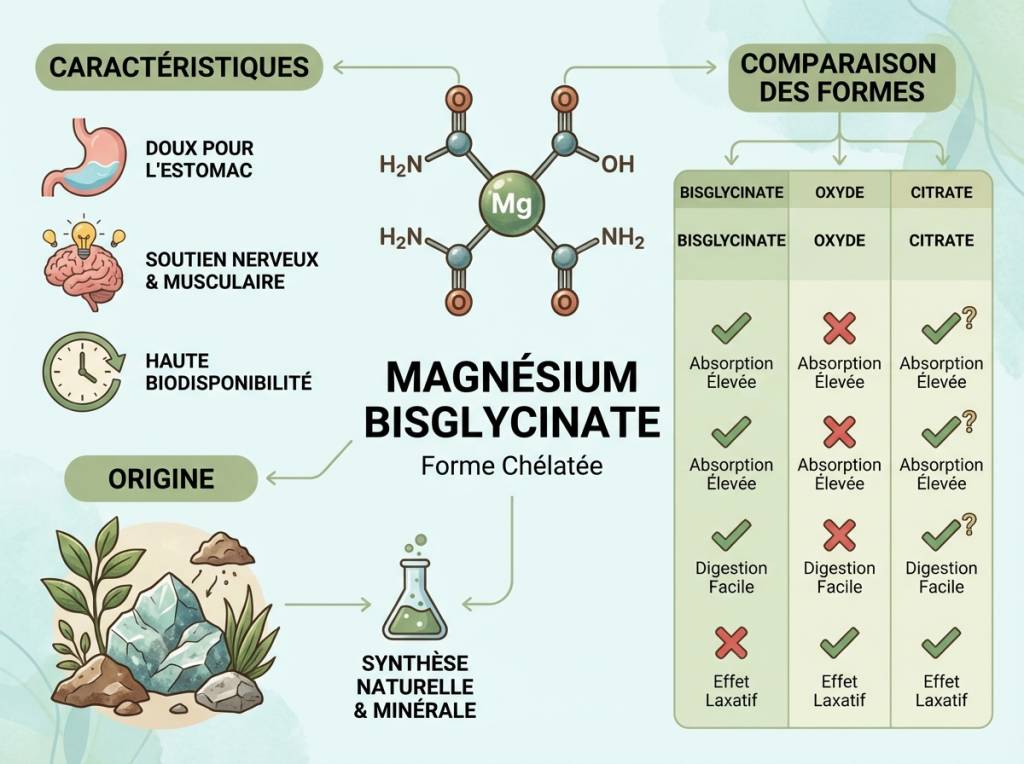 Bisglycinate de magnésium : particularités, origine et différences avec les autres formes de magnésium